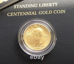 2016-W US Gold Standing Liberty Centennial 1/4oz troy gold. 9999 fine