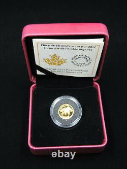 2017 1/25 oz 50 Cents Gold Coin Proof 9999 Fine The Silver Maple Leaf Canada 50¢