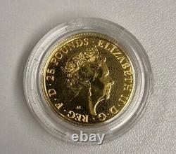 2017 1/4 oz Fine Gold. 9999 Queens Beast Bullion Coin Red Dragon of Wales