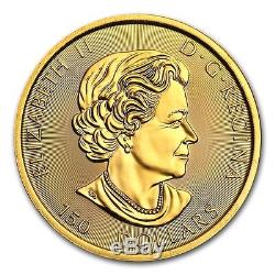 2017 1.5 oz Canadian Gold Maple Leaf $150 Coin. 9999 Fine The MegaLeaf RCM