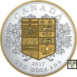 2017 $250 Fine Silver Coin The First Canadian Gold Coin (18149)(nt)