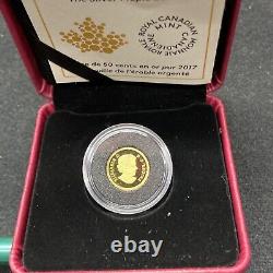 2017 50 cents 1/25 Fine gold Maple Leaf Great Gold Investment! 1.27 Grams Gold