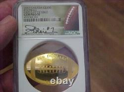 2017 Canada 1 Oz 9999 Fine Gold Football Coin Ngc Gem Proof Joe Theisman 550 Mtg