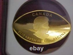 2017 Canada 1 Oz 9999 Fine Gold Football Coin Ngc Gem Proof Joe Theisman 550 Mtg