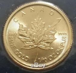 2017 Canada Gold Maple Leaf 1/10 oz $5.9999 Fine