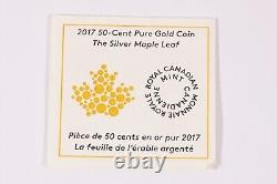 2017 Canada SILVER MAPLE LEAF 50 Cents. 9999 Fine Gold Coin! #oz-57