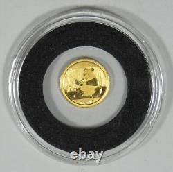 2017 China 10 Yuan Panda 1 gram. 999 Fine Gold in capsule