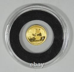 2017 China 10 Yuan Panda 1 gram. 999 Fine Gold in capsule