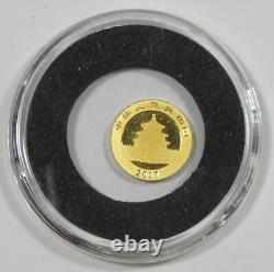 2017 China 10 Yuan Panda 1 gram. 999 Fine Gold in capsule
