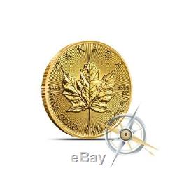 2018 1/10 Troy Oz Canada Gold Maple Leaf Coin. 9999 Fine BU Sealed in Plastic