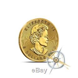 2018 1/10 Troy Oz Canada Gold Maple Leaf Coin. 9999 Fine BU Sealed in Plastic