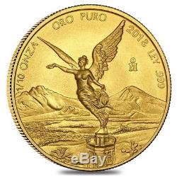 2018 1/10 oz Mexican Gold Libertad Coin. 999 Fine BU
