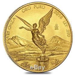 2018 1/20 oz Mexican Gold Libertad Coin. 999 Fine BU