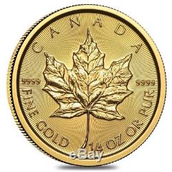 2018 1/4 oz Canadian Gold Maple Leaf $10 Coin. 9999 Fine BU (Sealed)