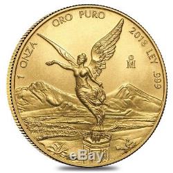 2018 1 oz Mexican Gold Libertad Coin. 999 Fine BU