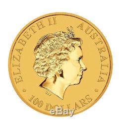 2018 1oz Australian Gold Kangaroo $100 Coin. 9999 Fine BU