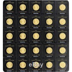 2018 25x1 g. Gold Maplegram25 RCM Royal Canadian Mint. 9999 Fine in Assay