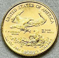 2018 $5 American Gold Eagle 1/10th Oz. 9999 Fine Airtite Capsule Gem+/unc