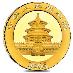 2018 8 Gram Chinese Gold Panda 100 Yuan. 999 Fine BU (Sealed)