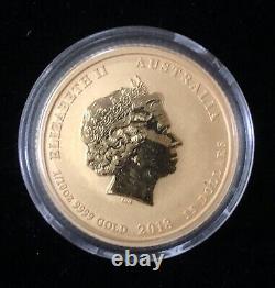 2018 Australia Lunar Year of Dog 1/10oz Gold Coin. 9999 Fine Series 2 In Capsule