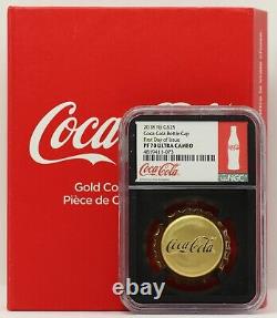 2018 Coca-Cola Coke 12g 999 Fine Gold Bottle Cap NGC PF70 $25 Fiji Coin JP829