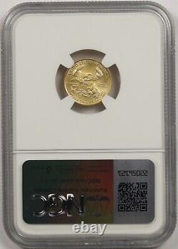 2018 Gold Eagle $5 NGC MS 70 (Tenth-Ounce) 1/10 oz Fine Gold