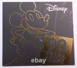 2018 Niue 90 Years of Disney Mickey Mouse 1/4 oz. 9999 fine gold Proof Coin