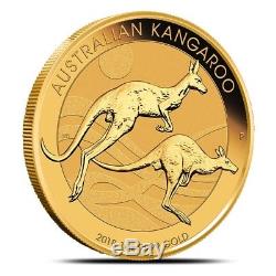 2018-P (Perth) Australia 1 oz. 9999 Fine Gold Kangaroo Coin In Mint Capsule