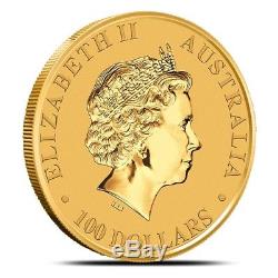 2018-P (Perth) Australia 1 oz. 9999 Fine Gold Kangaroo Coin In Mint Capsule
