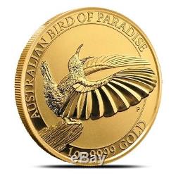 2018-P (Perth) Australia $100 1 oz. 9999 Fine Gold Bird of Paradise Coin In Cap