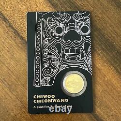 2018 Republic Of Korea 1/10 oz Clay Chiwoo Cheonwang 999 Fine Gold BU