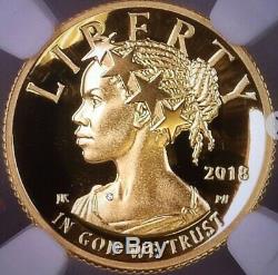 2018-W American Liberty Gold $10 NGC PF70 Ultra Cameo 1/10oz Fine Gold. 9999 HR