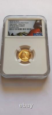 2018-WG$10 PF70-UC High Relief West Point Mint 2024 Hoard. 9999 Fine Gold UNC