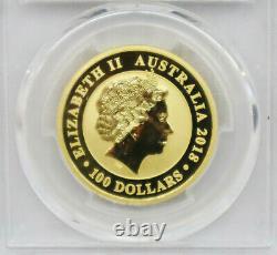 2018-p Austrailia 1 Oz Gold Swan First Stirke. 9999 Fine Pcgs Graded Ms70