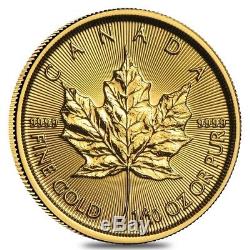 2019 1/10 oz Canadian Gold Maple Leaf $5 Coin. 9999 Fine BU (Sealed)