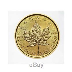 2019 1/2 oz Canadian Gold Maple Leaf $20 Coin. 9999 Fine BU (Sealed)