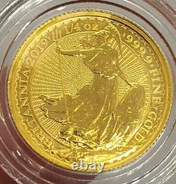 2019 1/4 Gold Britannia BU! The Royal Mint! . 9999 Fine Gold! EXTREMELY RARE