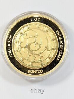 2019 1 Ounce Republic of Korea Gold Crown Coin KOMSCO Mint 999 Fine Gold Sealed