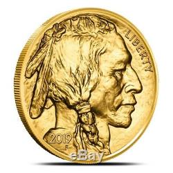 2019 1 oz. 9999 Fine (24k) $50 Gold American Buffalo Coin Gem Uncirculated (BU)