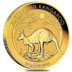 2019 1 oz Australian Gold Kangaroo Perth Mint Coin. 9999 Fine BU In Cap