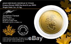 2019 Canadian 1oz Gold Moose. 99999 Fine in Assay BU