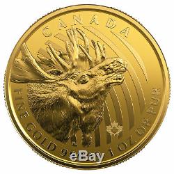 2019 Canadian 1oz Gold Moose. 99999 Fine in Assay BU
