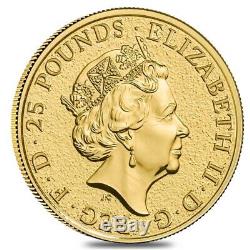 2019 Great Britain 1/4 oz Gold Queen's Beasts (Yale) Coin. 9999 Fine BU