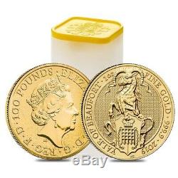 2019 Great Britain 1 oz Gold Queen's Beasts (Yale) Coin. 9999 Fine BU