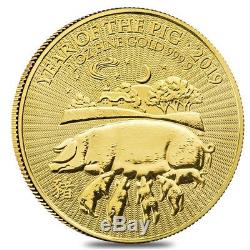 2019 Great Britain 1 oz Gold Year of the Pig Coin. 9999 Fine BU
