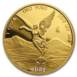 2019 Mexico 1 Oz. 999 Fine Gold Proof Libertad Coin In Capsule