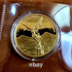 2019 Mexico 1 Oz. 999 Fine Gold Proof Libertad Coin In Capsule