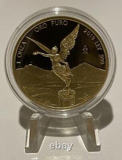2019 Mo Mexico 1 Oz. 999 Fine Gold Proof Libertad Coin Bu In Capsule Low Mintage