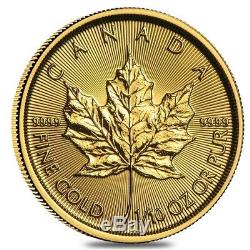2020 1/10 oz Canadian Gold Maple Leaf $5 Coin. 9999 Fine BU (Sealed)