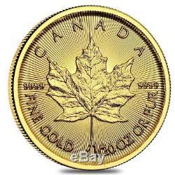2020 1/20 oz Canadian Gold Maple Leaf $1 Coin. 9999 Fine BU (Sealed)